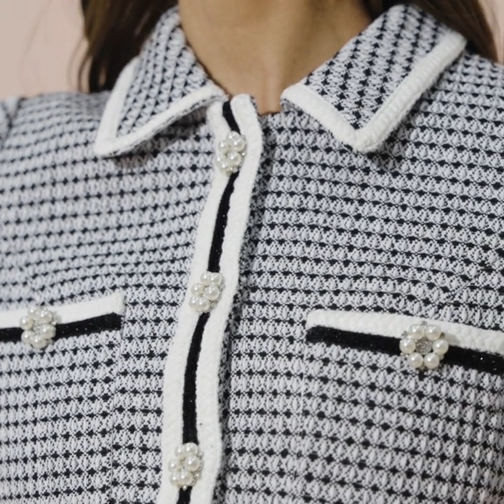 SHEIN Gray Mini Sheath Dress with Peter Pan Collar - Picture 3 of 5